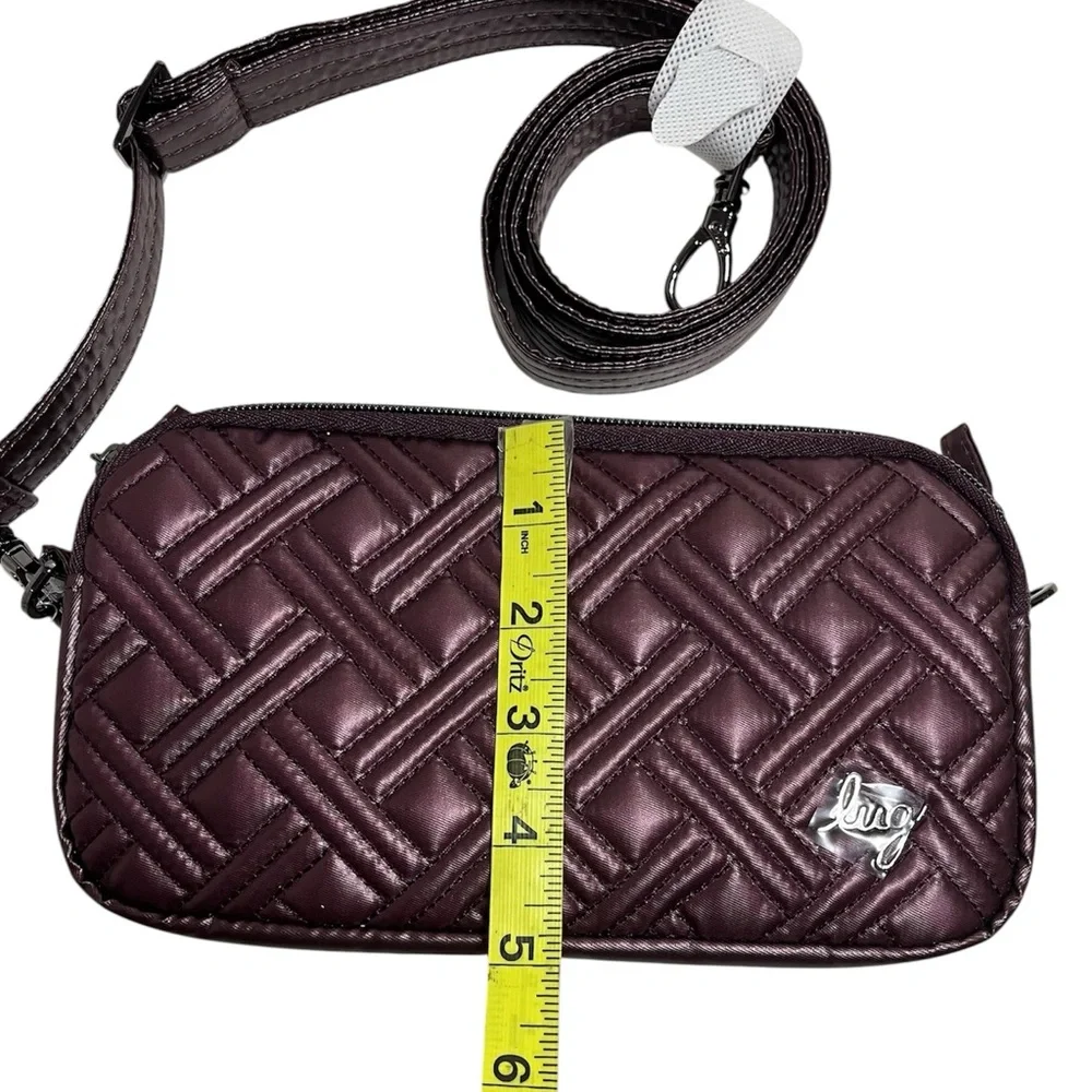 Lug Coupe XL Convertible Quilted Crossbody Belt Bag Wine Color NWT - Picture 11 of 11